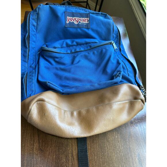 blue jansport backpack with leather Right Pack Premium Side Water Bottle Pocket HOT ! Blue Jansport Backpack